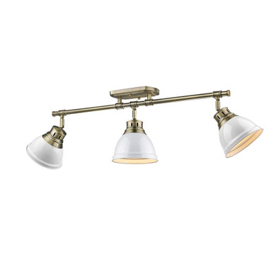 Semi-Flush Mts. Directional by Golden ( 62 | 3602-3SF AB-WH Duncan ) 