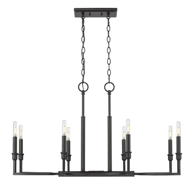 Mid. Chandeliers Candle by Golden ( 62 | 8209-LP BLK Ellyn ) 