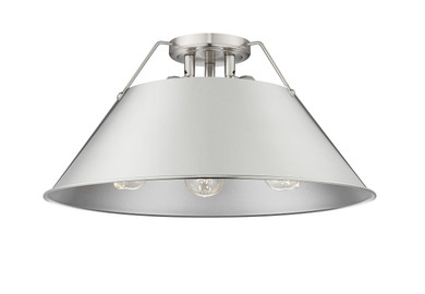Flush Mounts Metal Shade by Golden ( 62 | 3306-3FM PW-PW Orwell ) 