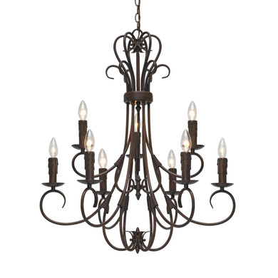Mid. Chandeliers Candle by Golden ( 62 | 8606-CN9 RBZ Homestead ) 