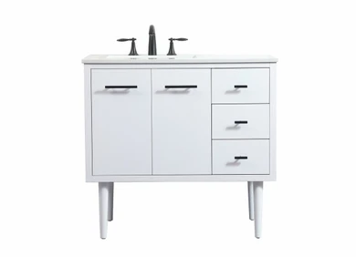 Plumbing Bath Chests/Vanities by Elegant Lighting ( 173 | VF48036MWH Cyrus ) 