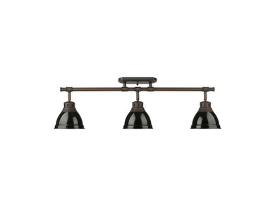 Semi-Flush Mts. Directional by Golden ( 62 | 3602-3SF RBZ-BK Duncan ) 