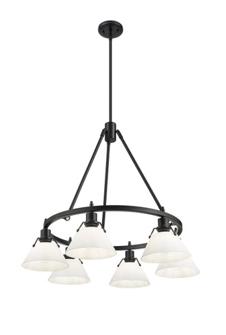 Mid. Chandeliers Glass Down by Golden ( 62 | 3306-6 BLK-OP Orwell ) 
