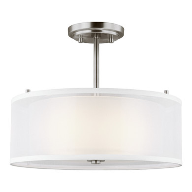 Semi-Flush Mts. Drum Shade by Generation Lighting ( 1 | 7737302EN3-962 Elmwood Park ) 