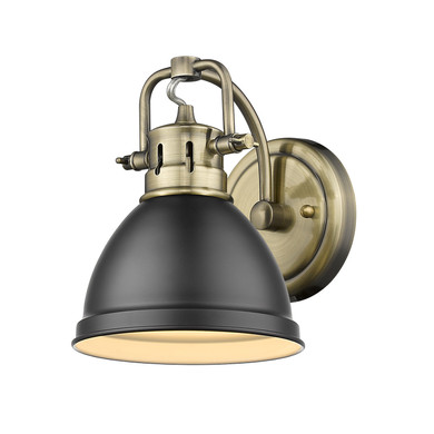 Sconces Directional/Cylinder by Golden ( 62 | 3602-BA1 AB-BLK Duncan ) 
