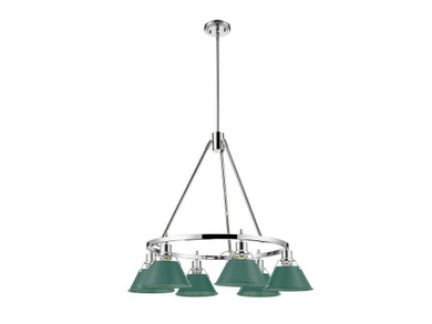 Mid. Chandeliers Metal Shade by Golden ( 62 | 3306-6 CH-GN Orwell ) 