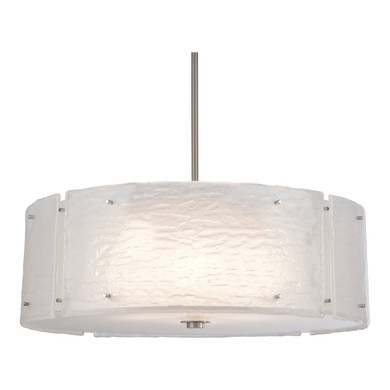 Pendants Drum Shade by Hammerton Studio ( 404 | CHB0044-24-MB-IW-001-E2 Textured Glass ) 