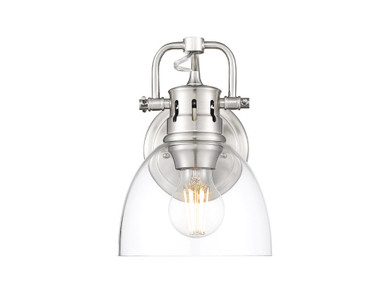 Sconces Single Glass by Golden ( 62 | 3602-BA1 PW-CLR Duncan ) 