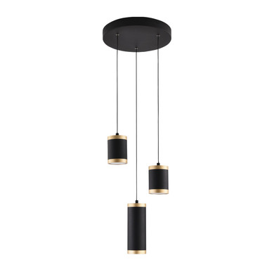 Mini Chandeliers Multi-Port/Cascade by ET2 ( 86 | E22943-BKGLD Cuff ) 