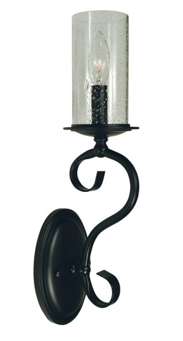 Sconces Single Glass by Framburg ( 8 | 5021 MBLACK Ilsa ) 