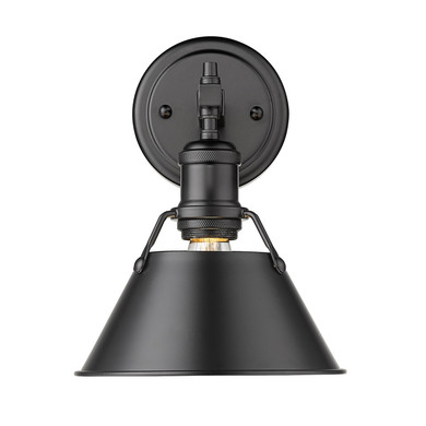 Sconces Directional/Cylinder by Golden ( 62 | 3306-BA1 BLK-BLK Orwell ) 