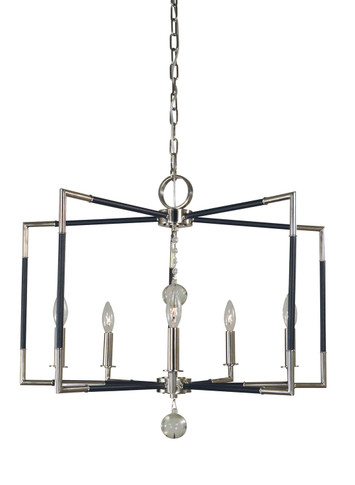 Mid. Chandeliers Candle by Framburg ( 8 | 5046 PN/MBLACK Felicity ) 