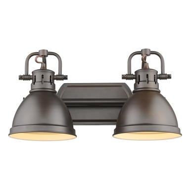 Bathroom Fixtures Two Lights by Golden ( 62 | 3602-BA2 RBZ-RBZ Duncan ) 