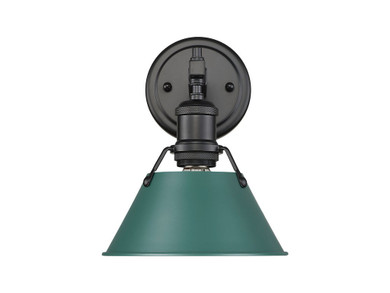 Sconces Metal by Golden ( 62 | 3306-BA1 BLK-GN Orwell ) 