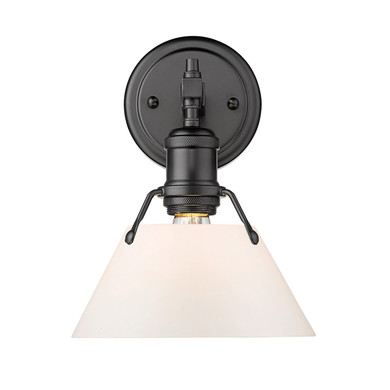 Sconces Directional/Cylinder by Golden ( 62 | 3306-BA1 BLK-OP Orwell ) 
