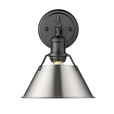 Sconces Directional/Cylinder by Golden ( 62 | 3306-BA1 BLK-PW Orwell ) 