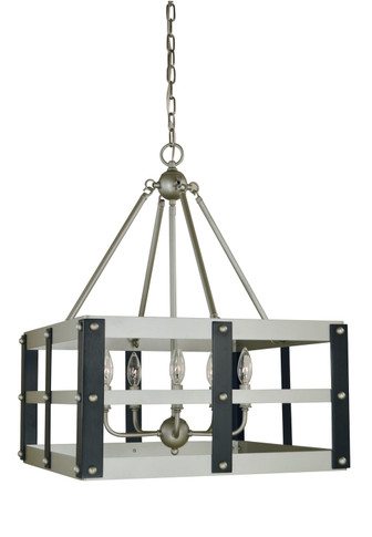Mid. Chandeliers Candle by Framburg ( 8 | 5346 SP/MBLACK Metro Artisan ) 
