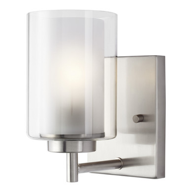 Sconces Single Glass by Generation Lighting ( 1 | 4137301-962 Elmwood Park ) 