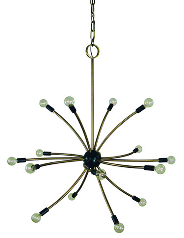 Large Chandeliers Starburst by Framburg ( 8 | L1076 AB/MBLACK Comet ) 