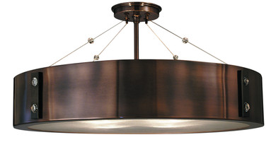 Semi-Flush Mts. Drum Shade by Framburg ( 8 | 5394 RB/EB Oracle ) 