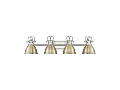 Bathroom Fixtures Four Lights by Golden ( 62 | 3602-BA4 PW-AB Duncan ) 