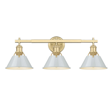 Bathroom Fixtures Three Lights by Golden ( 62 | 3306-BA3 BCB-DB Orwell ) 