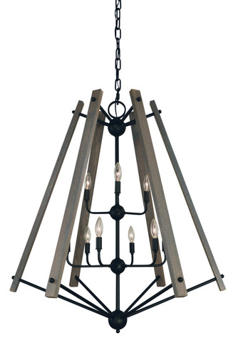Large Chandeliers Candle by Framburg ( 8 | L1139 MBLACK Meredith ) 