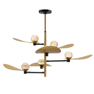 Large Chandeliers Metal Shade by ET2 ( 86 | E24075-BKNAB Pearl ) 