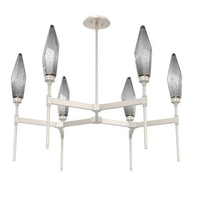 Mid. Chandeliers Glass Up by Hammerton Studio ( 404 | CHB0050-37-BS-CS-001-L3 Rock Crystal ) 