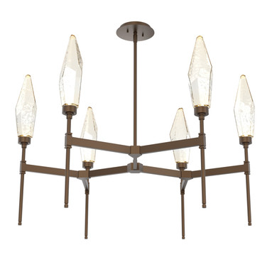 Mid. Chandeliers Glass Up by Hammerton Studio ( 404 | CHB0050-37-FB-CA-001-L1 Rock Crystal ) 