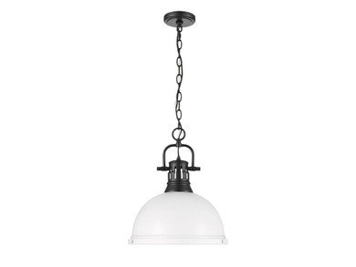 Pendants Metal Shade by Golden ( 62 | 3602-L BLK-WHT Duncan ) 