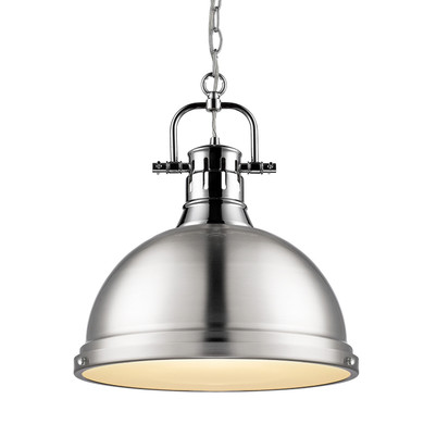 Pendants Metal Shade by Golden ( 62 | 3602-L CH-PW Duncan ) 