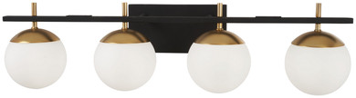 Bathroom Fixtures Four Lights by George Kovacs ( 42 | P1354-618 Alluria ) 
