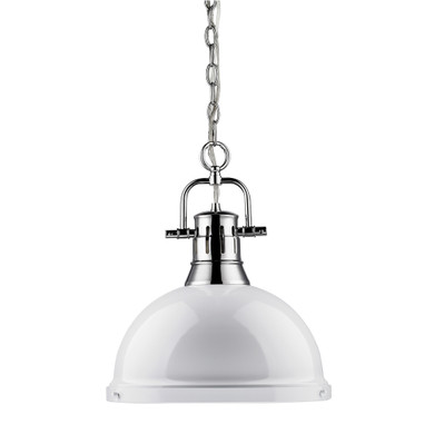 Pendants Metal Shade by Golden ( 62 | 3602-L CH-WH Duncan ) 