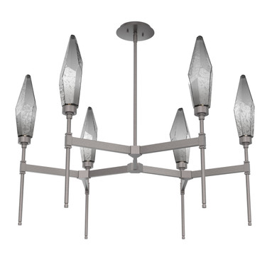 Mid. Chandeliers Glass Up by Hammerton Studio ( 404 | CHB0050-37-GP-CS-001-L3 Rock Crystal ) 