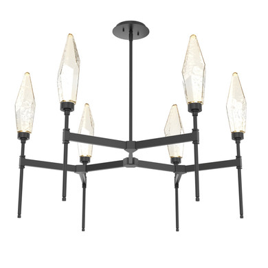 Mid. Chandeliers Glass Up by Hammerton Studio ( 404 | CHB0050-37-MB-CA-001-L3 Rock Crystal ) 