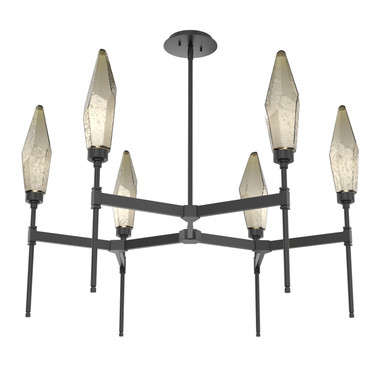 Mid. Chandeliers Glass Up by Hammerton Studio ( 404 | CHB0050-37-MB-CB-001-L3 Rock Crystal ) 