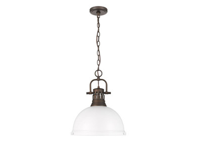 Pendants Metal Shade by Golden ( 62 | 3602-L RBZ-WHT Duncan ) 