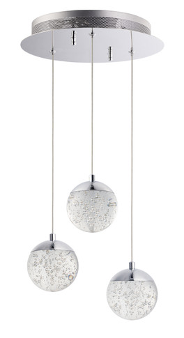 Mini Pendants 3 Light Cluster by ET2 ( 86 | E24263-91PC Orb II ) 