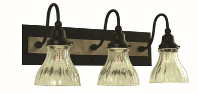 Bathroom Fixtures Three Lights by Framburg ( 8 | 5613 MBLACK/BN Houghton ) 