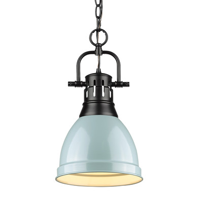 Mini Pendants Metal Shade by Golden ( 62 | 3602-S BLK-SF Duncan ) 