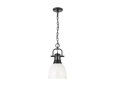 Mini Pendants Metal Shade by Golden ( 62 | 3602-S BLK-WHT Duncan ) 