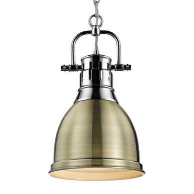 Mini Pendants Metal Shade by Golden ( 62 | 3602-S CH-AB Duncan ) 