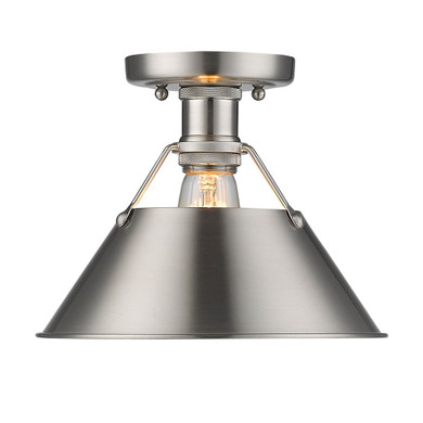 Flush Mounts Metal Shade by Golden ( 62 | 3306-FM PW-PW Orwell ) 
