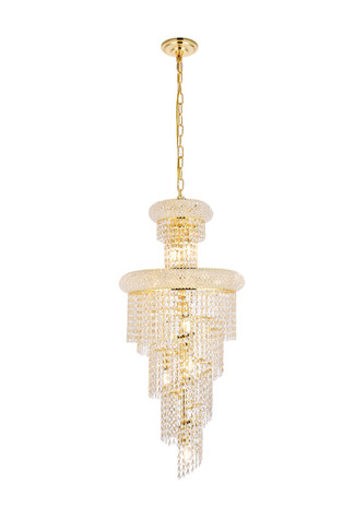 Mid. Chandeliers Glass Down by Elegant Lighting ( 173 | V1800SR16G/RC Spiral ) 