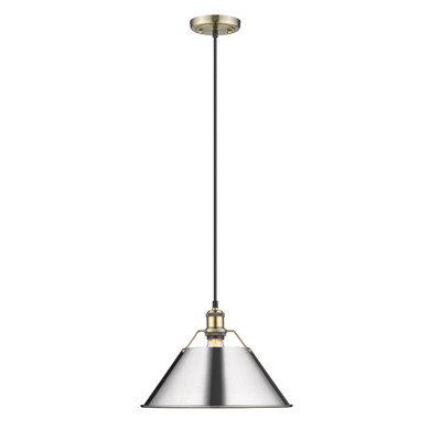 Pendants Metal Shade by Golden ( 62 | 3306-L AB-CH Orwell ) 