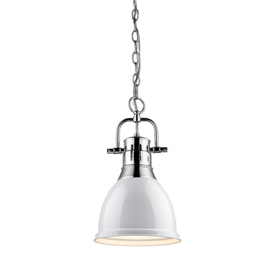 Mini Pendants Metal Shade by Golden ( 62 | 3602-S CH-WH Duncan ) 