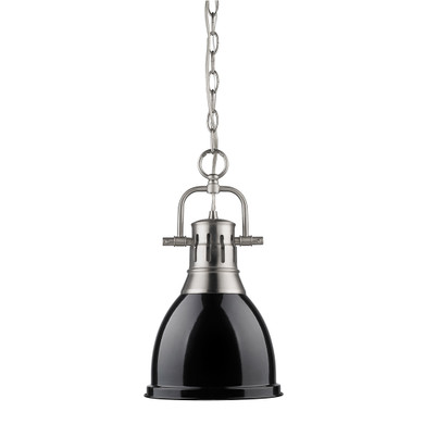 Mini Pendants Metal Shade by Golden ( 62 | 3602-S PW-BK Duncan ) 
