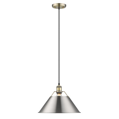 Pendants Metal Shade by Golden ( 62 | 3306-L AB-PW Orwell ) 