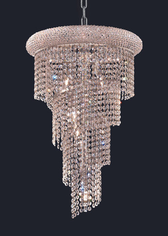 Mini Chandeliers Glass Shade by Elegant Lighting ( 173 | V1801SR16C/RC Spiral ) 